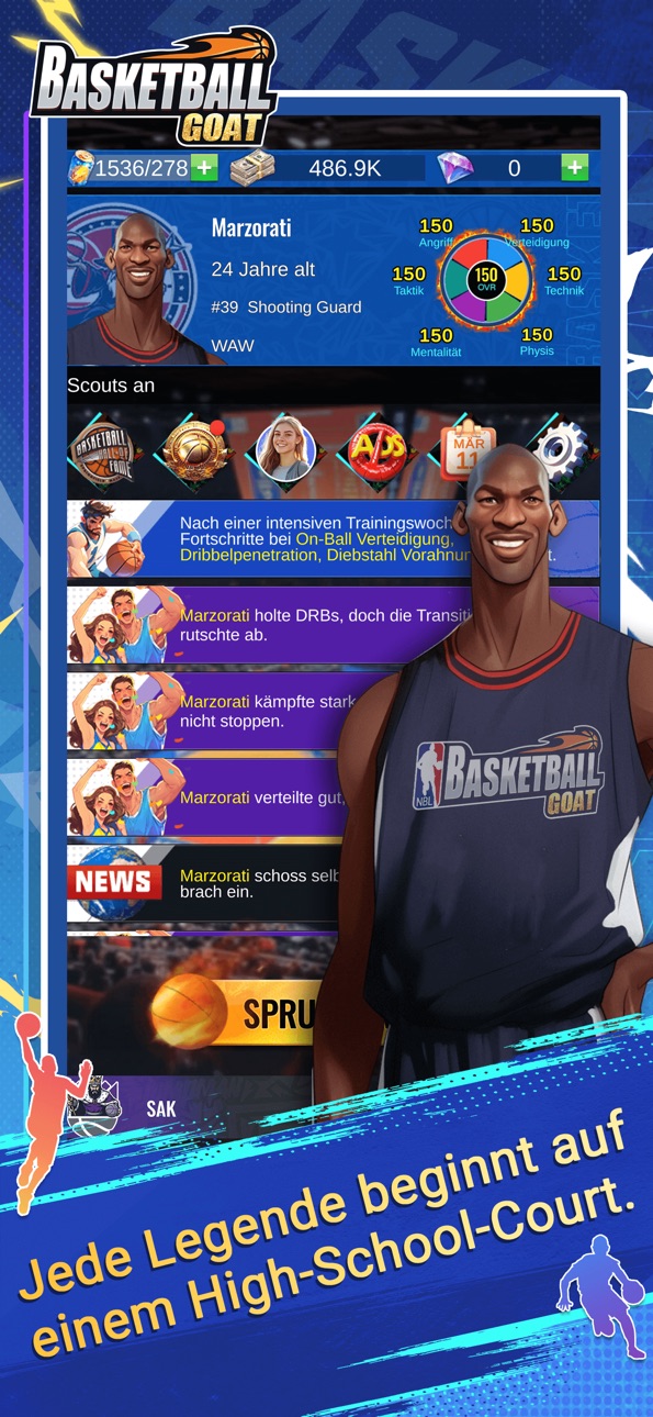 Basketball GOAT Hack screenshot 2 - iOS game interface