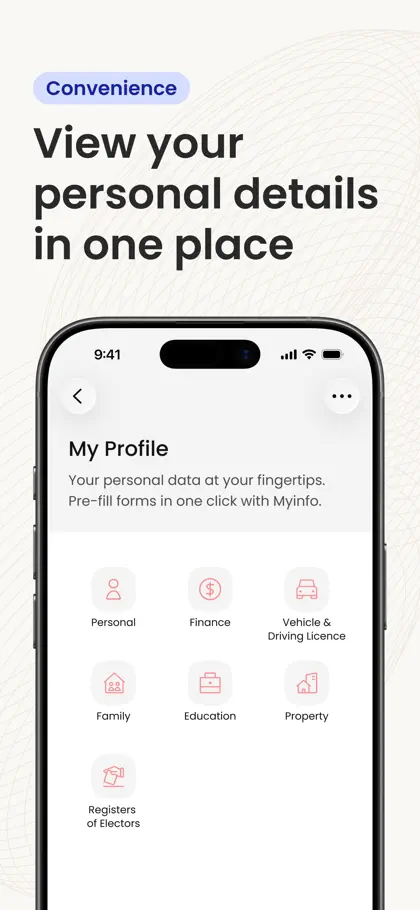 Screenshot 5 di 6 di Singpass