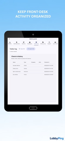 LobbyPing Kiosk Receptionist Screenshot 7 of 7
