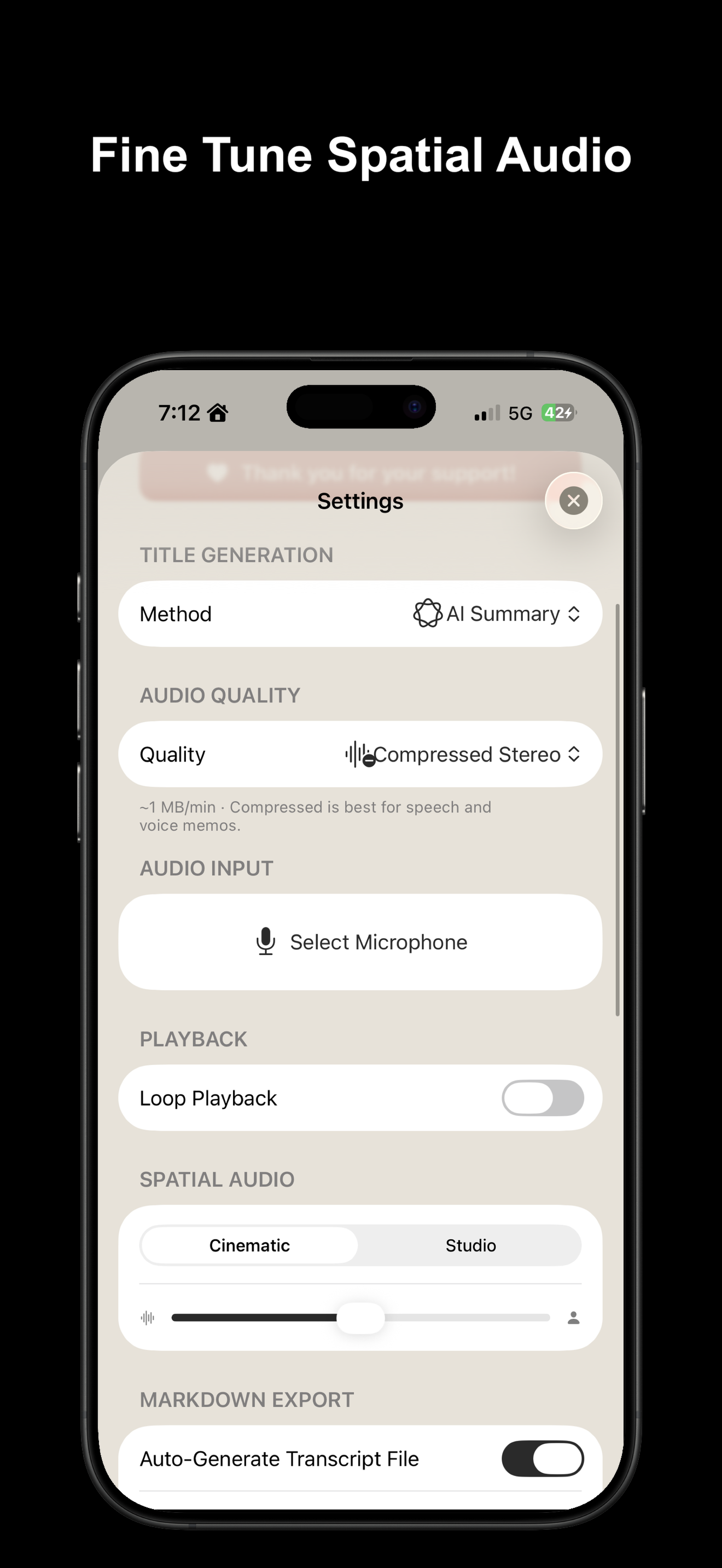 Markdown Voice Memos screenshot 4