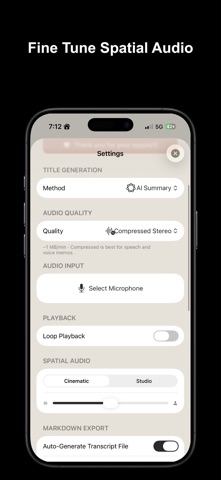 Markdown Voice Memos iPhone screenshot