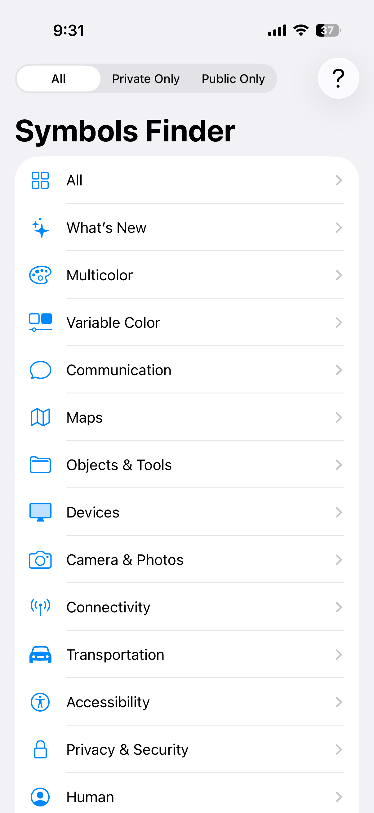 Symbols Finder