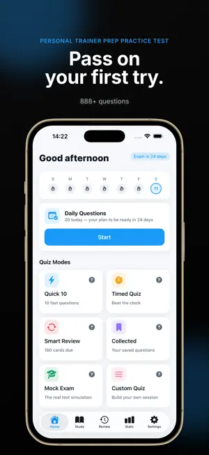 Personal Trainer Prep: Test screenshot 1