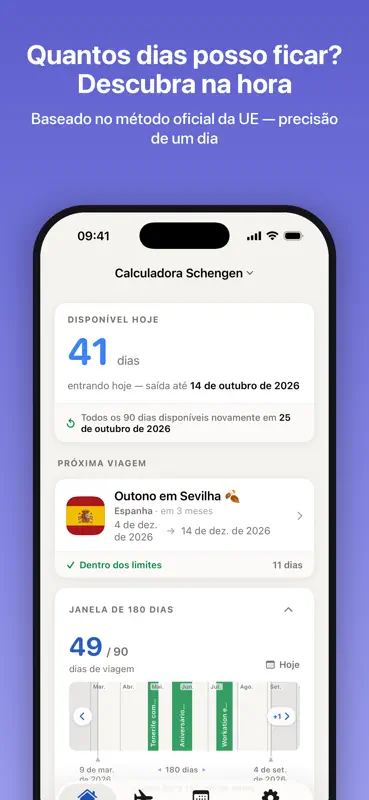 Schengen Calculator 90/180 screenshot 1 of 6