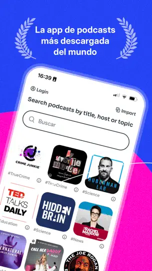 Captura de pantalla de Podcast App en iPhone 2