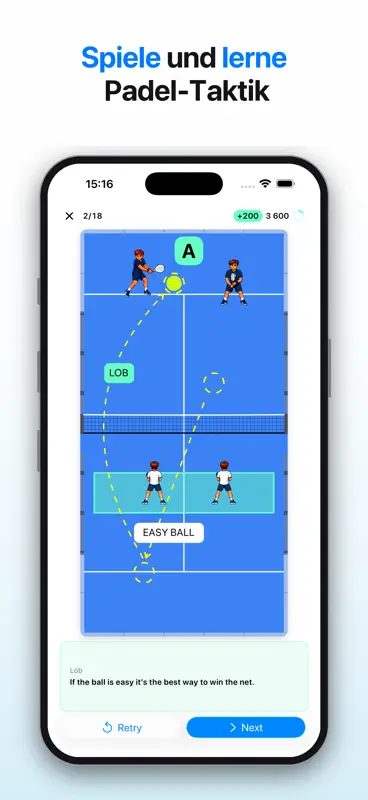 Padel Chess: Taktiktrainer screenshot 2 of 3