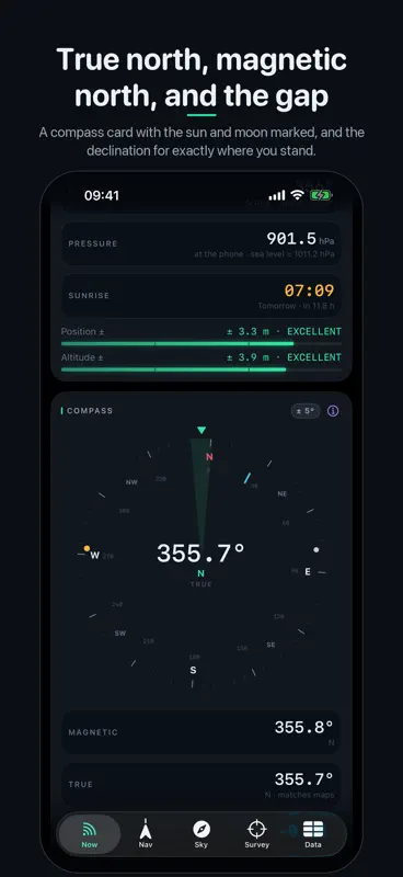 SatData: GPS Compass & Sunrise screenshot 4 of 10