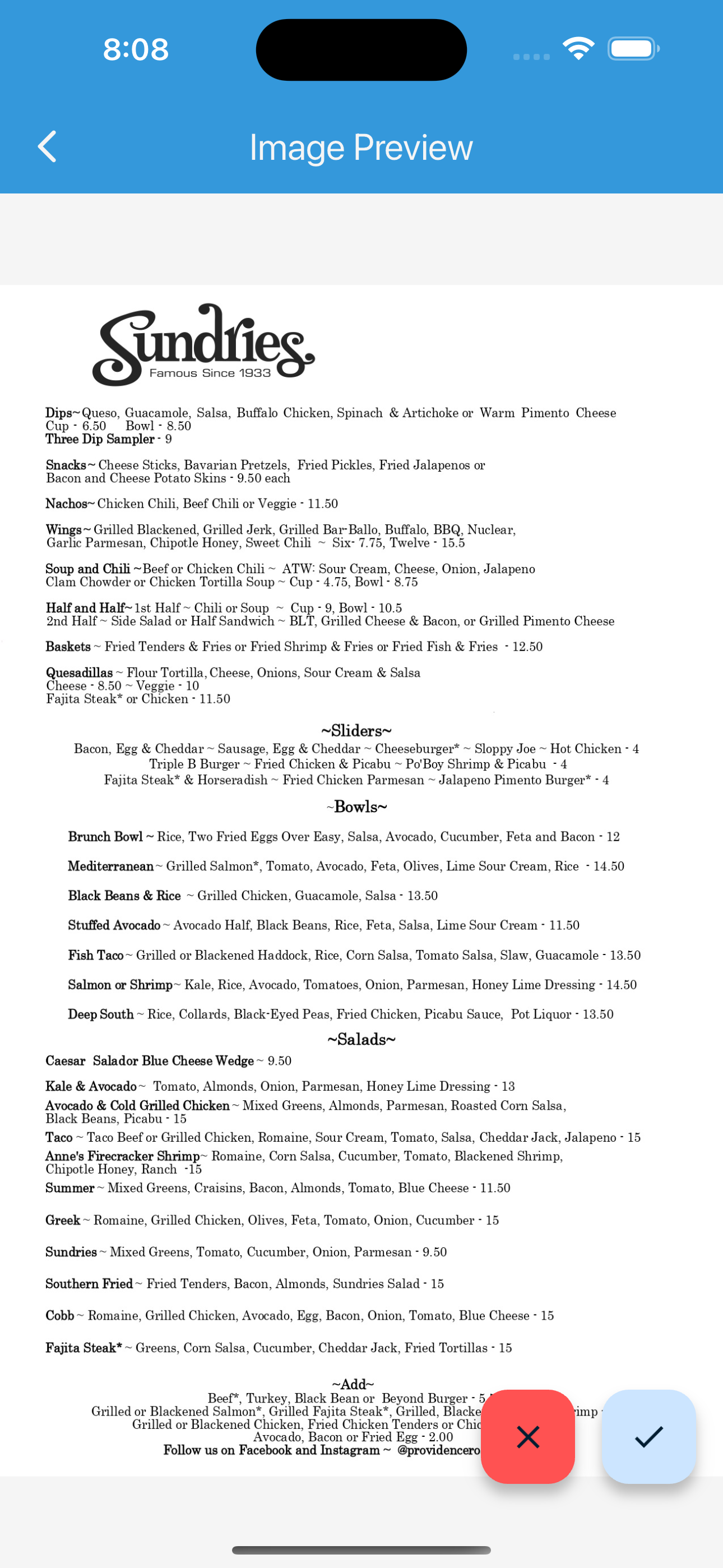 AI Menu Reader