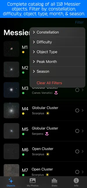 Messier Journal screenshot 1