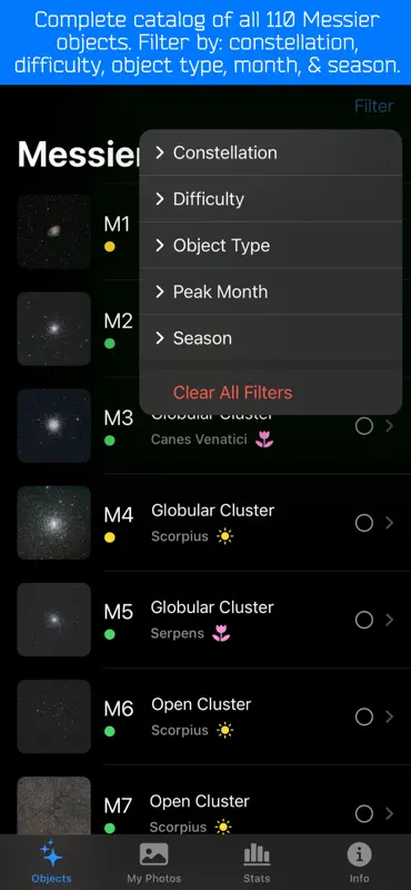 Messier Journal screenshot 1 of 10