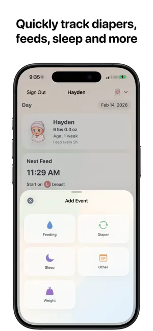 Nuggetracker - Baby Tracker screenshot 2
