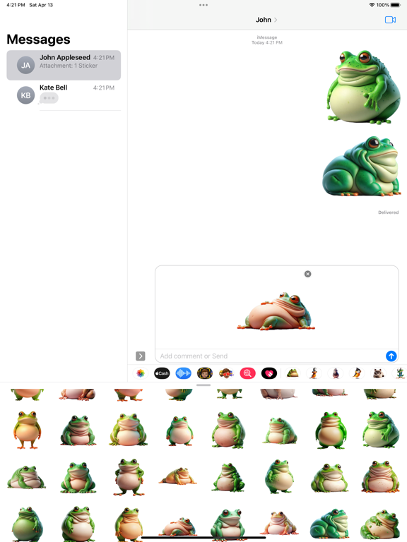 Screenshot #6 pour Fat Frog Stickers