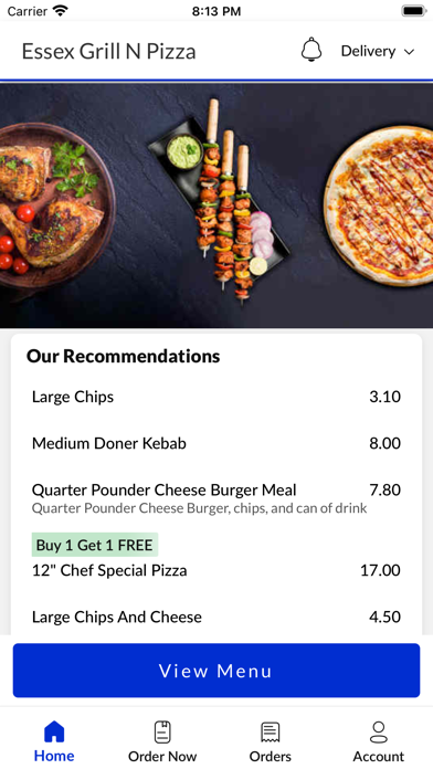 Essex Grill N Pizza. Screenshot