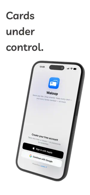 Waloop: Credit Card Tracker screenshot 1