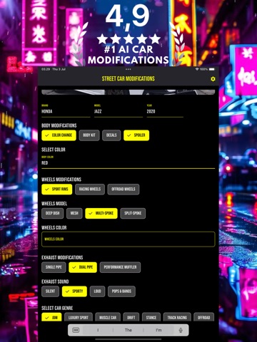 Ai Car Mod : Re design Car iPad screenshot