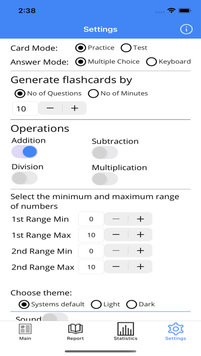 Math Flashcards. Screenshot