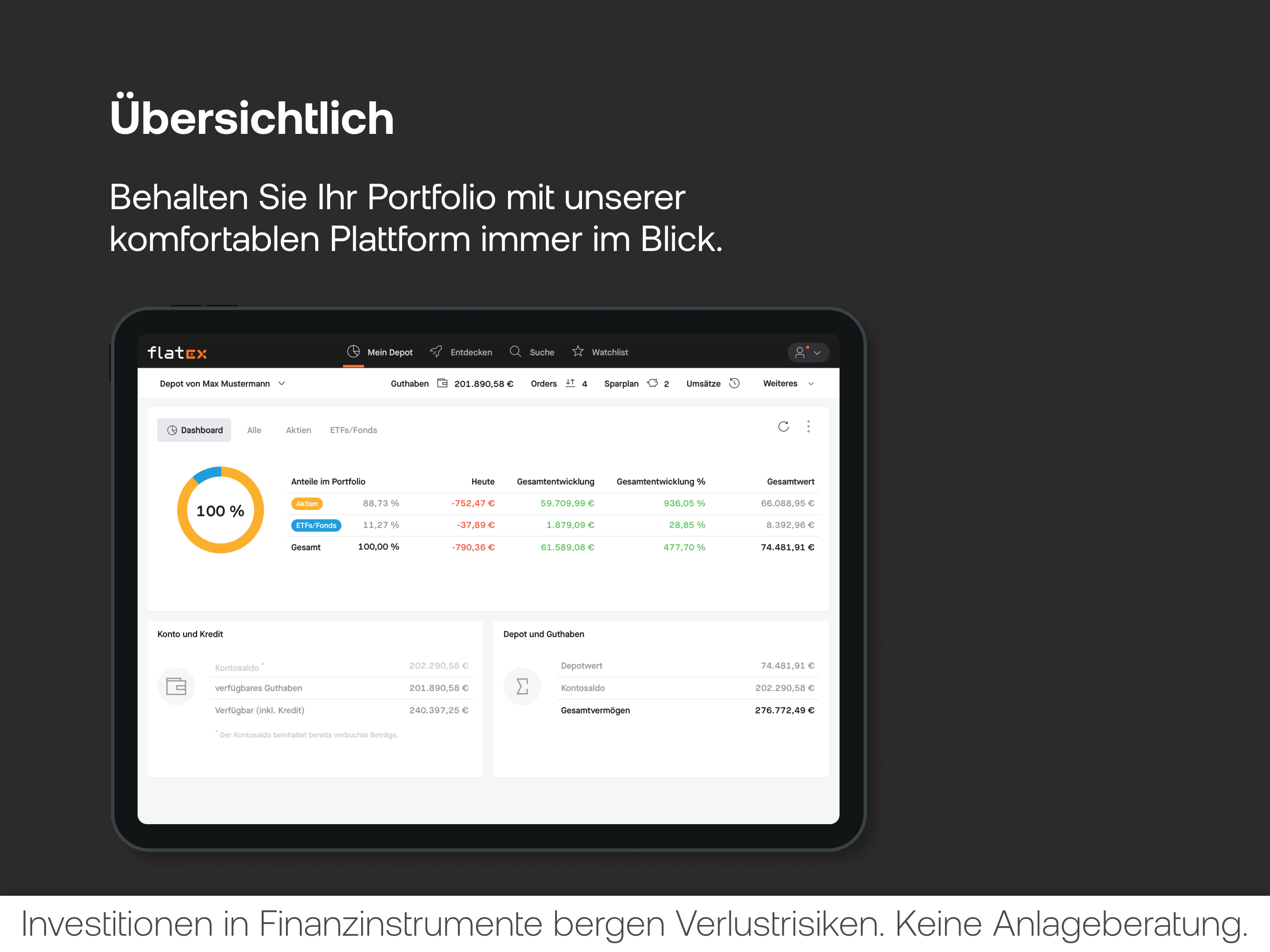 flatex next AT: Aktien & ETF