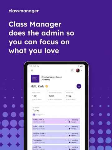 Class Manager iPad screenshot