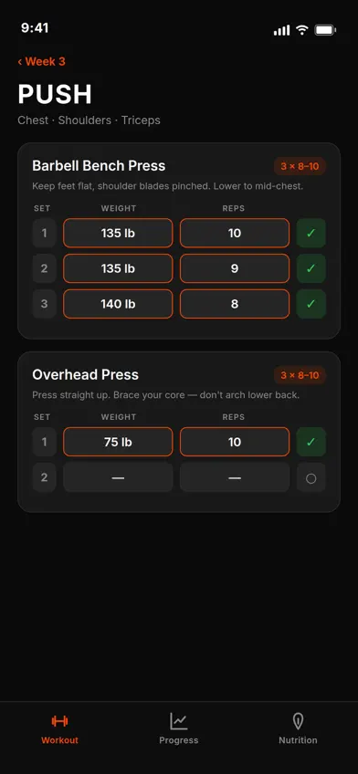 ShredX: Workout & Nutrition screenshot 2