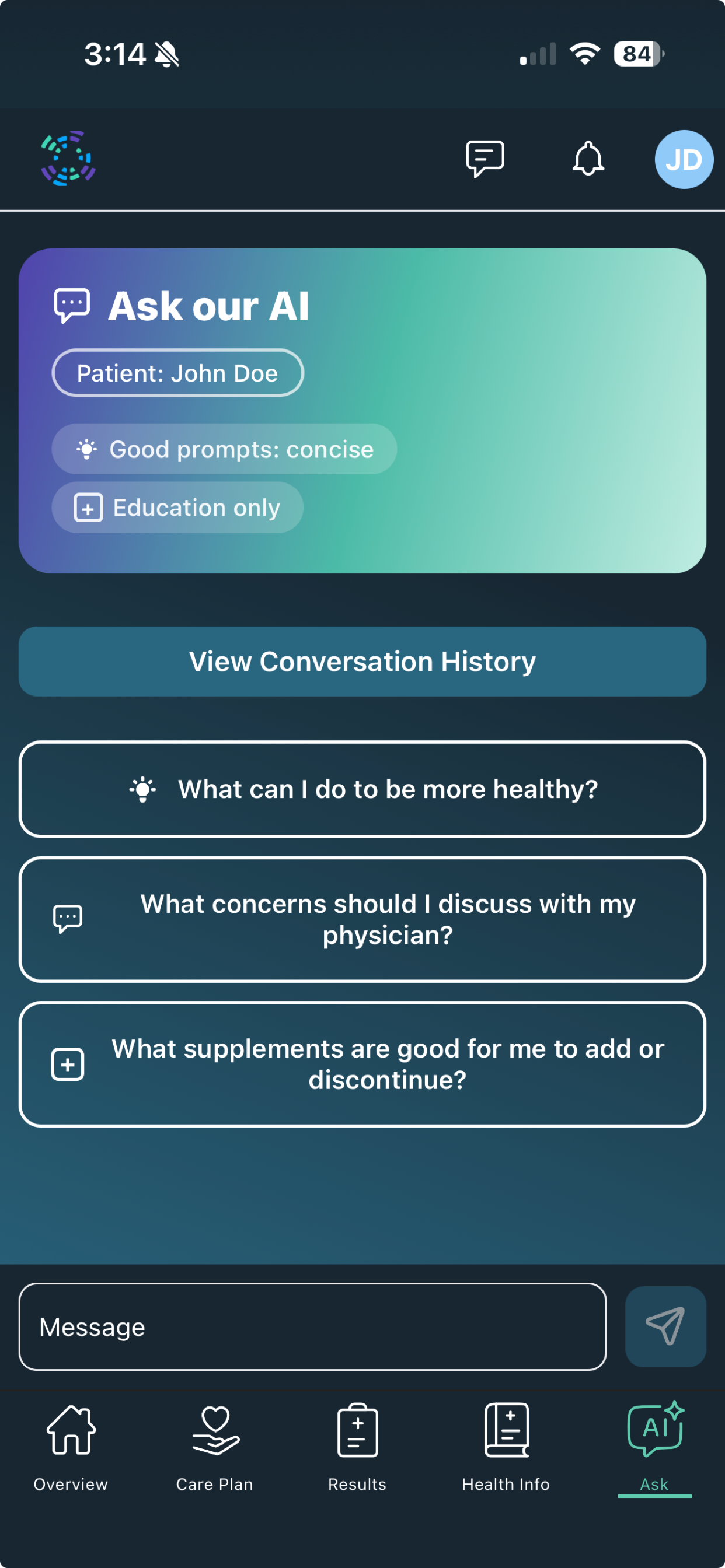 Biography Health
