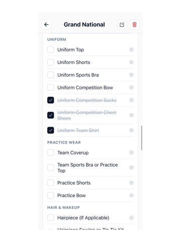 CheerPlanner iPad screenshot