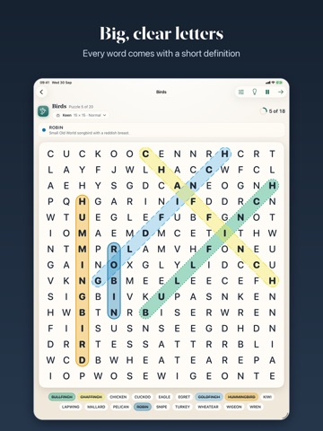 Word Search: Calm Puzzles iPad screenshot