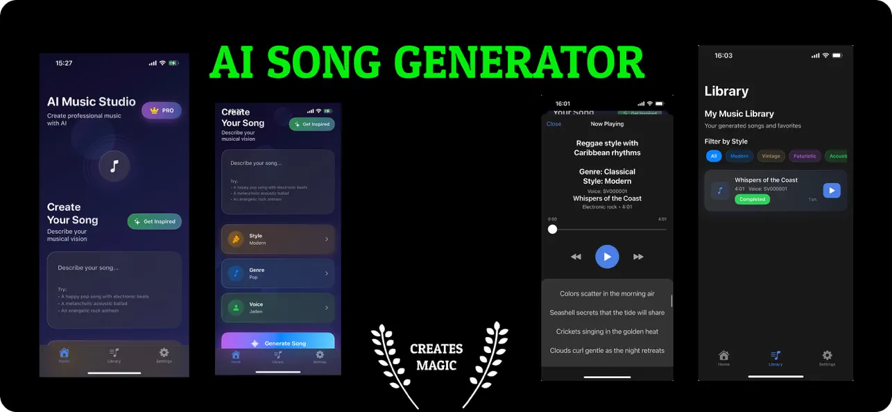 #2. AI Song Music Maker Songer AI (iOS) Ved: Can Kalender