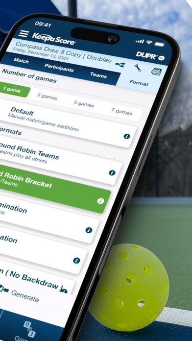 KeepaScore Pickleball Brackets Screenshot