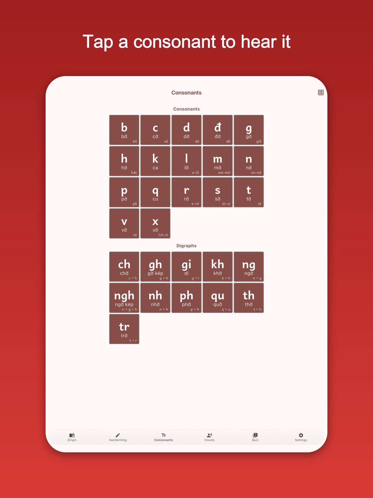 Screenshot 8 of Vietnamese Alphabet & Tones