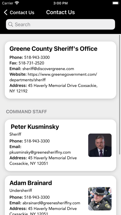 Greene NY Sheriff's Office Screenshot
