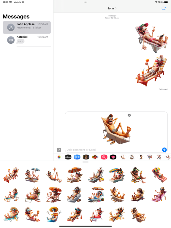 Screenshot #6 pour Goofy Sunbathing Stickers
