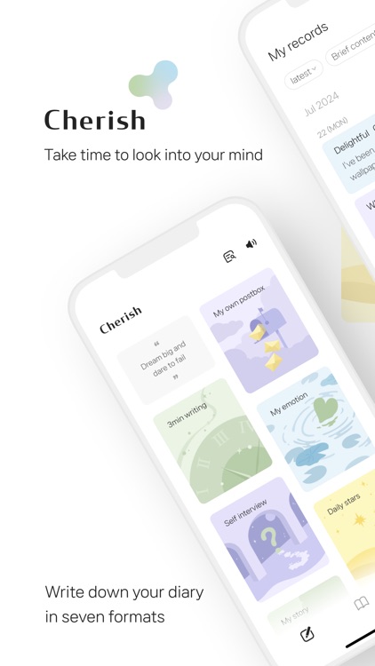 Cherish - diary with 7 formats