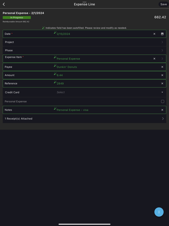 Deltek Expense for Ajera iPad screenshot 6 - Business app