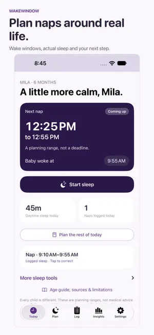 WakeWindow: Baby Nap Tracker screenshot 1