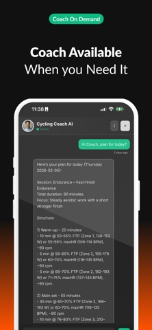 Cycling Coach AI iPhone screenshot
