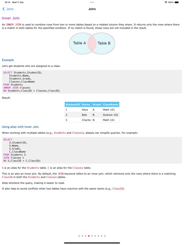 SQL Programming Guide iPad screenshot