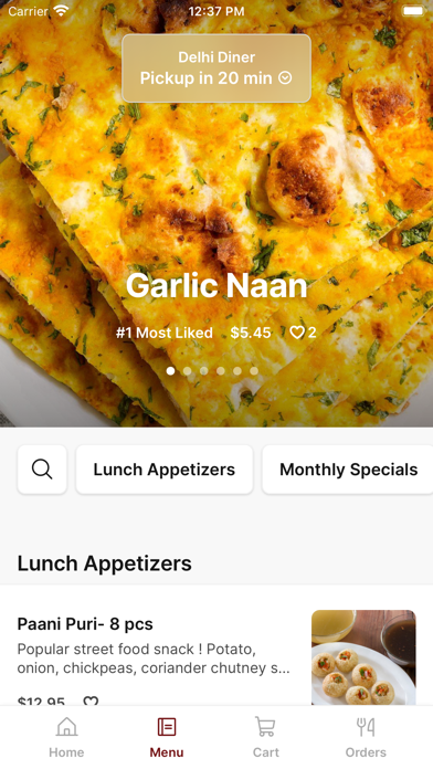 Delhi Diner To Go iPhone screenshot 2 - Food & Drink app