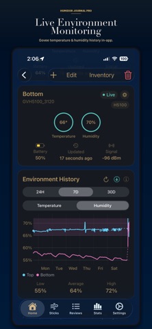 Humidor Journal Pro iPhone screenshot