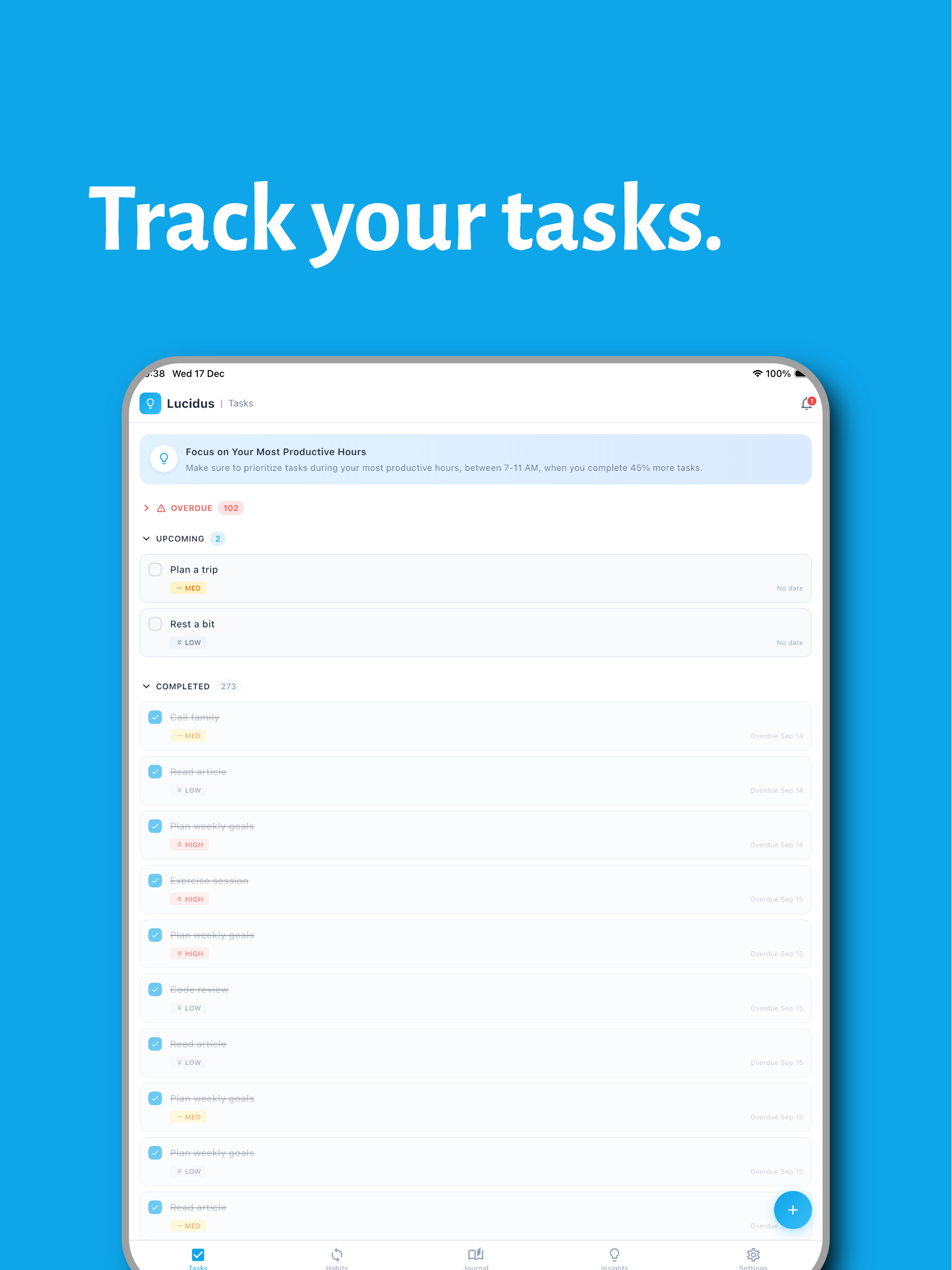 Lucidus - Routine Planner