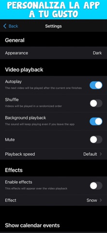 Captura de pantalla de la aplicación