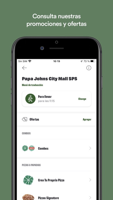 Papa Johns Pizza Honduras Screenshot