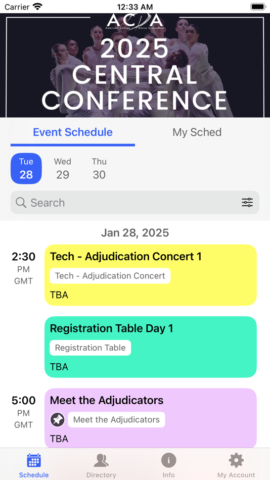 #1. ACDA Events (iOS) 由: American College Dance Association Inc.