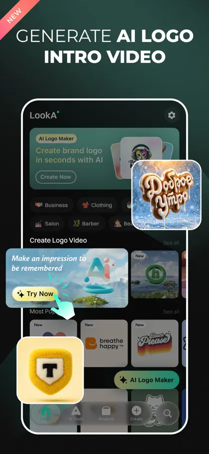 Screenshot 3 von 6 zu AI Logo Generator : LookA