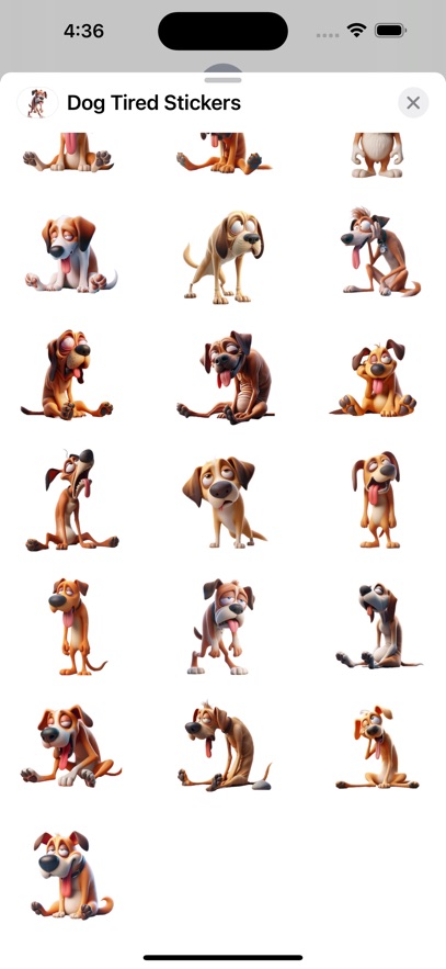 Dog Tired Stickers