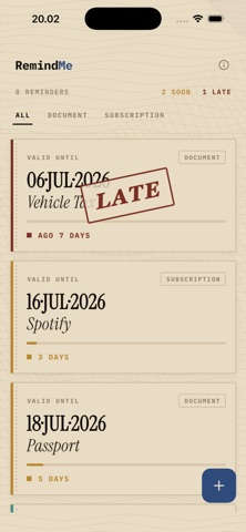 RemindMe - Expiry Tracker Screenshot 1 of 5