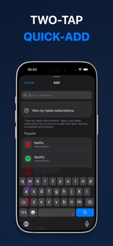 Subscription Manager: DuePilot Screenshot 2 of 3