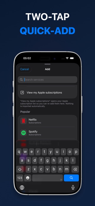 Subscription Manager: DuePilot Screenshot 2 of 3