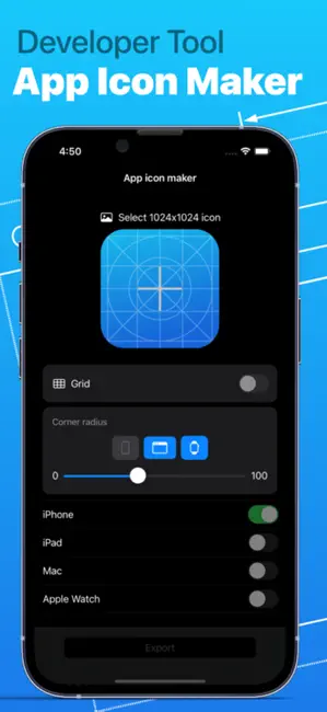 AppIcon Maker - Developer Tool iPhone screenshot 1