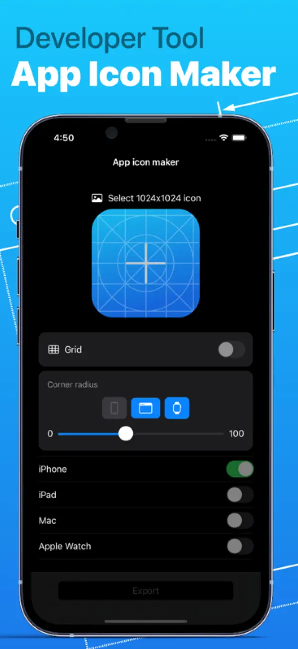 #1. AppIcon Maker - Developer Tool (iOS) Ved: Remi Herbiet
