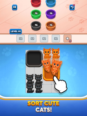 Cat Puzzle: Color Drop Match iPad screenshot